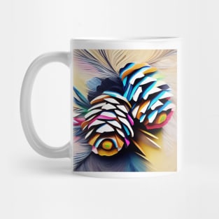 Colorful Pine Cone Abstract Mug